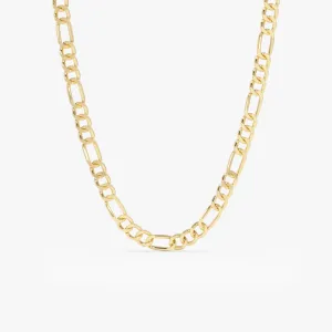 14k Gold 3MM Figaro Chain Necklace