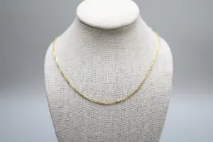 14K Yellow Gold Well-Crafted Cable Necklace Length of 18 Inches