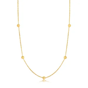 14kt Gold Beaded Necklace