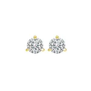 14KT Yellow Gold & Diamond Round Stud Earrings  - 1/3 ctw