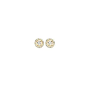 14KT Yellow Gold & Diamond Tru Reflection Fashion Earrings   - 1/6 ctw