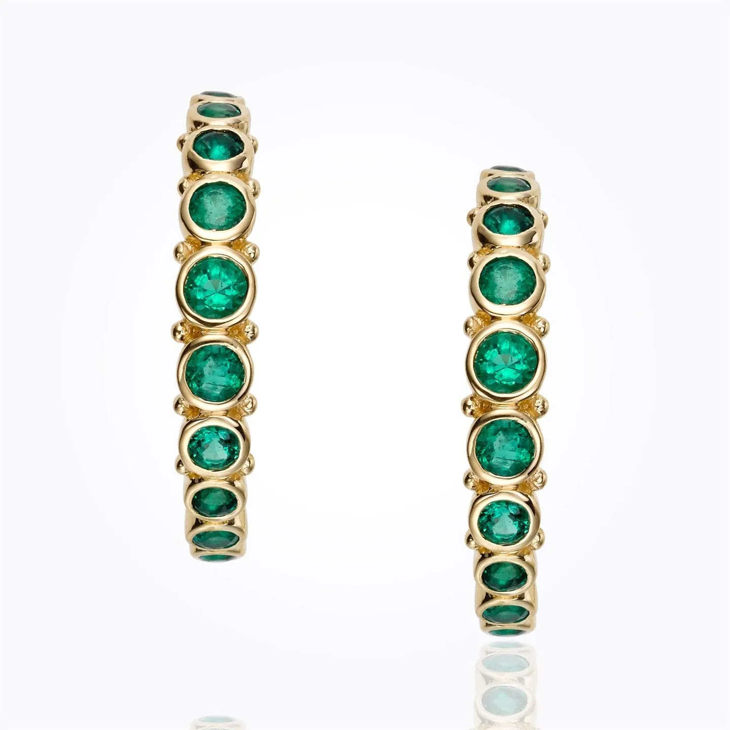 18K Eternity Hoop Earrings