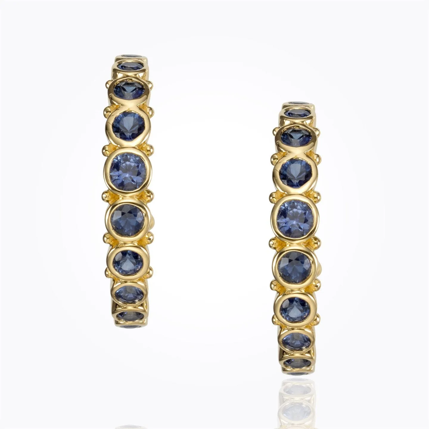 18K Eternity Hoop Earrings