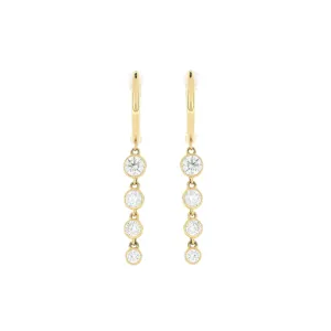 18k Yellow Cascade Drop Earrings