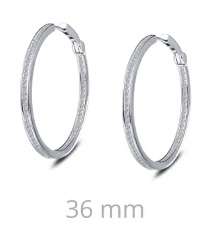 36mm Channel Hoop Earrings E0309CLP