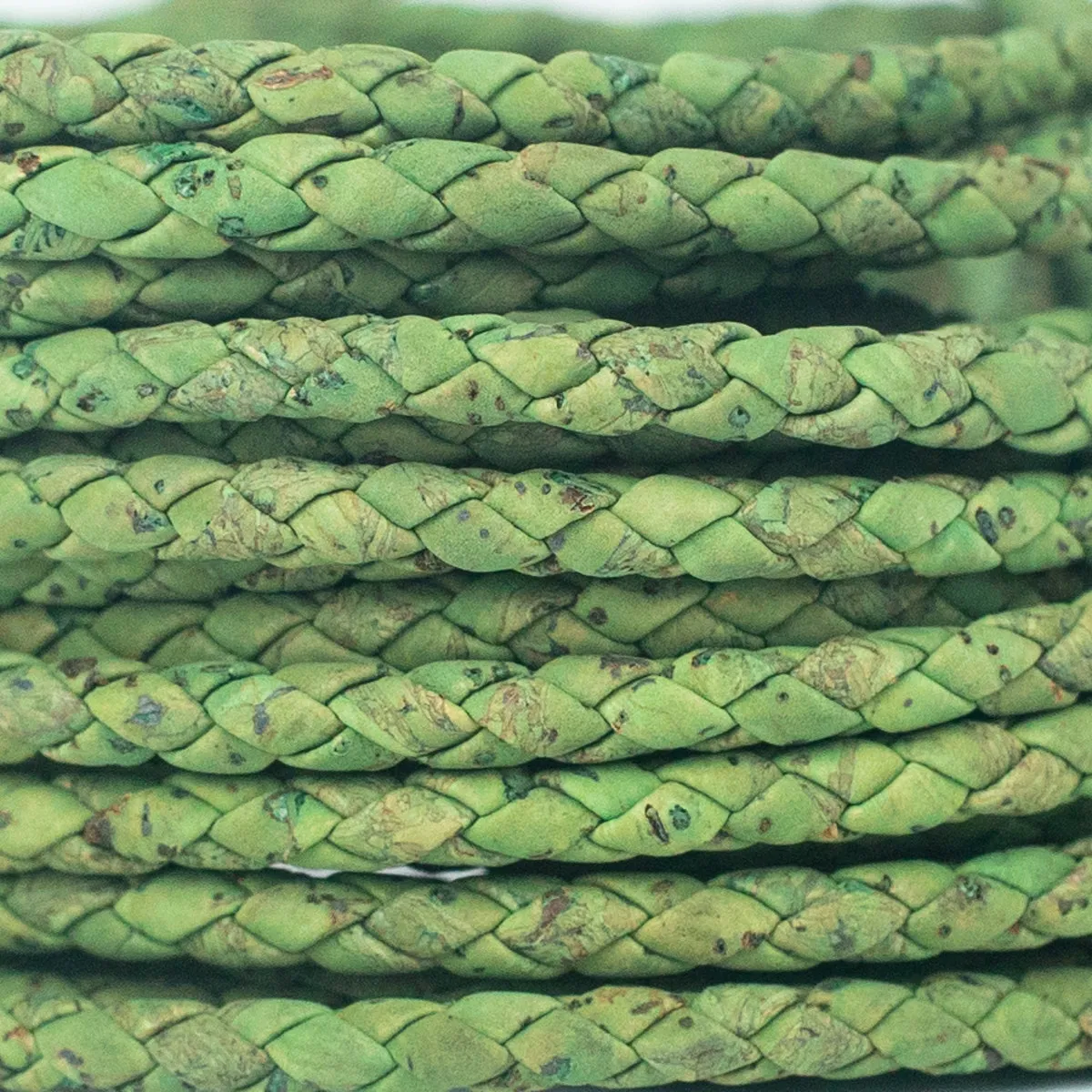 5mm Green Braided Cork Jewelry Crafting Cord COR-172 (10Meters)