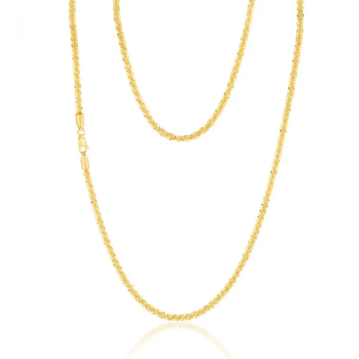 9ct Yellow Gold CrissCross Fancy 40cm Chain