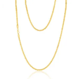 9ct Yellow Gold CrissCross Fancy 40cm Chain