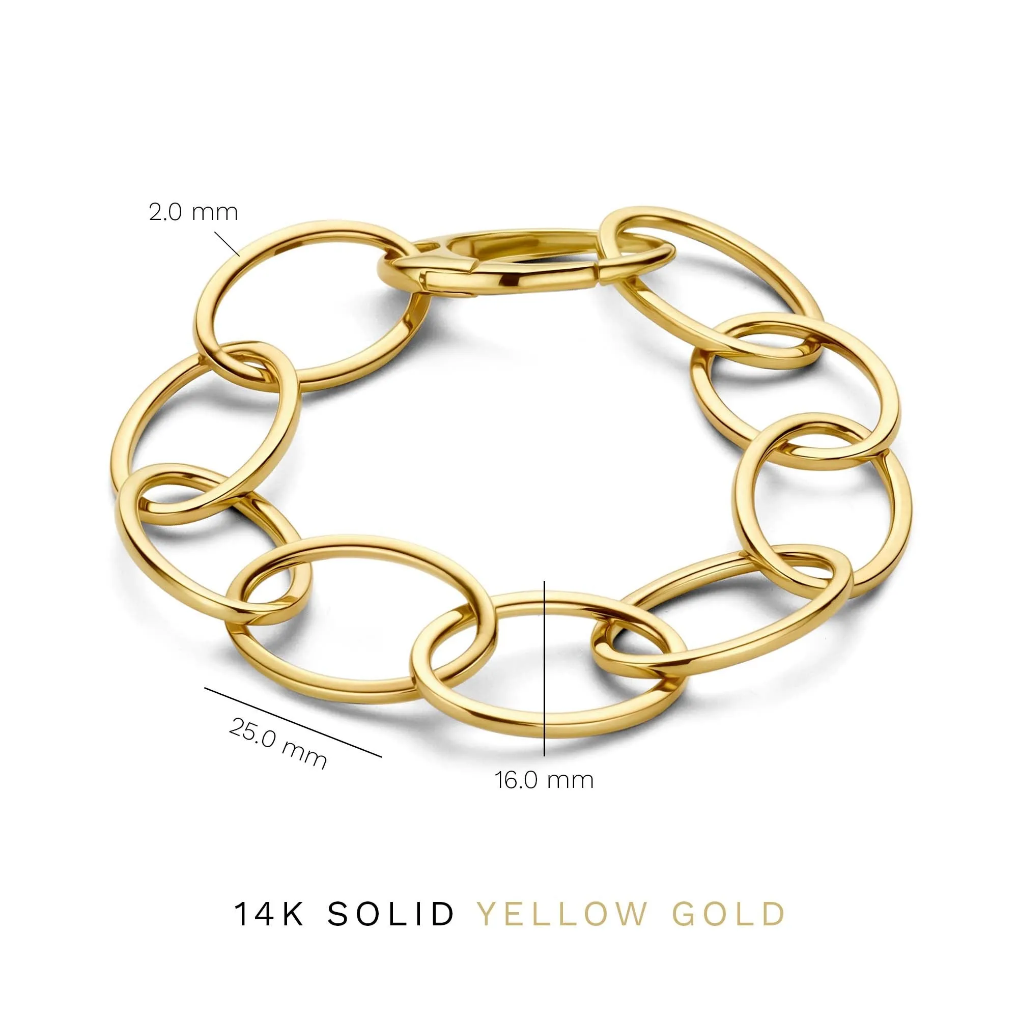 Aidee Annette 14 karat gold link bracelet