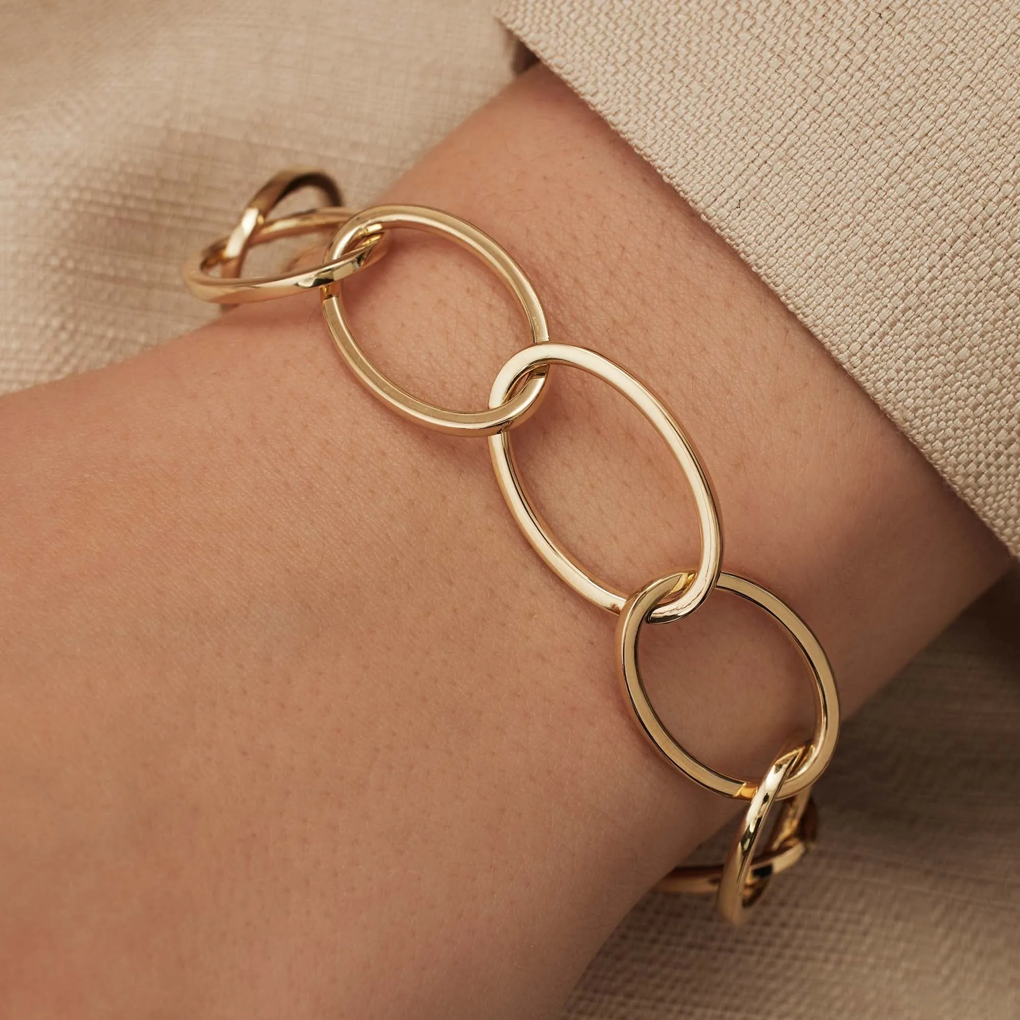 Aidee Annette 14 karat gold link bracelet