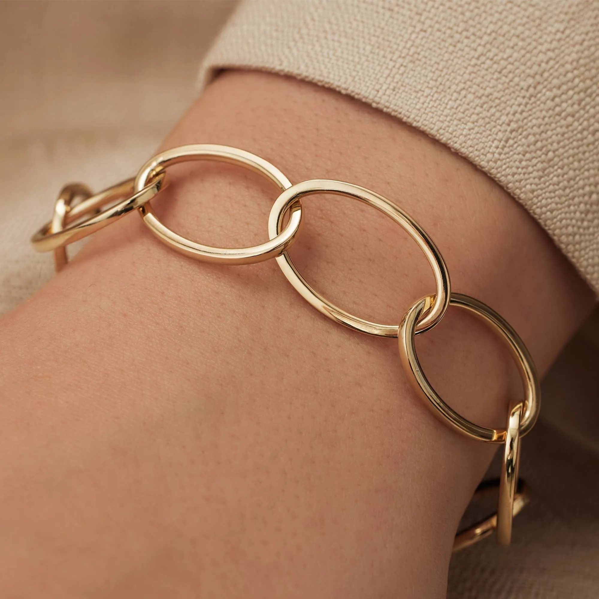 Aidee Annette 14 karat gold link bracelet