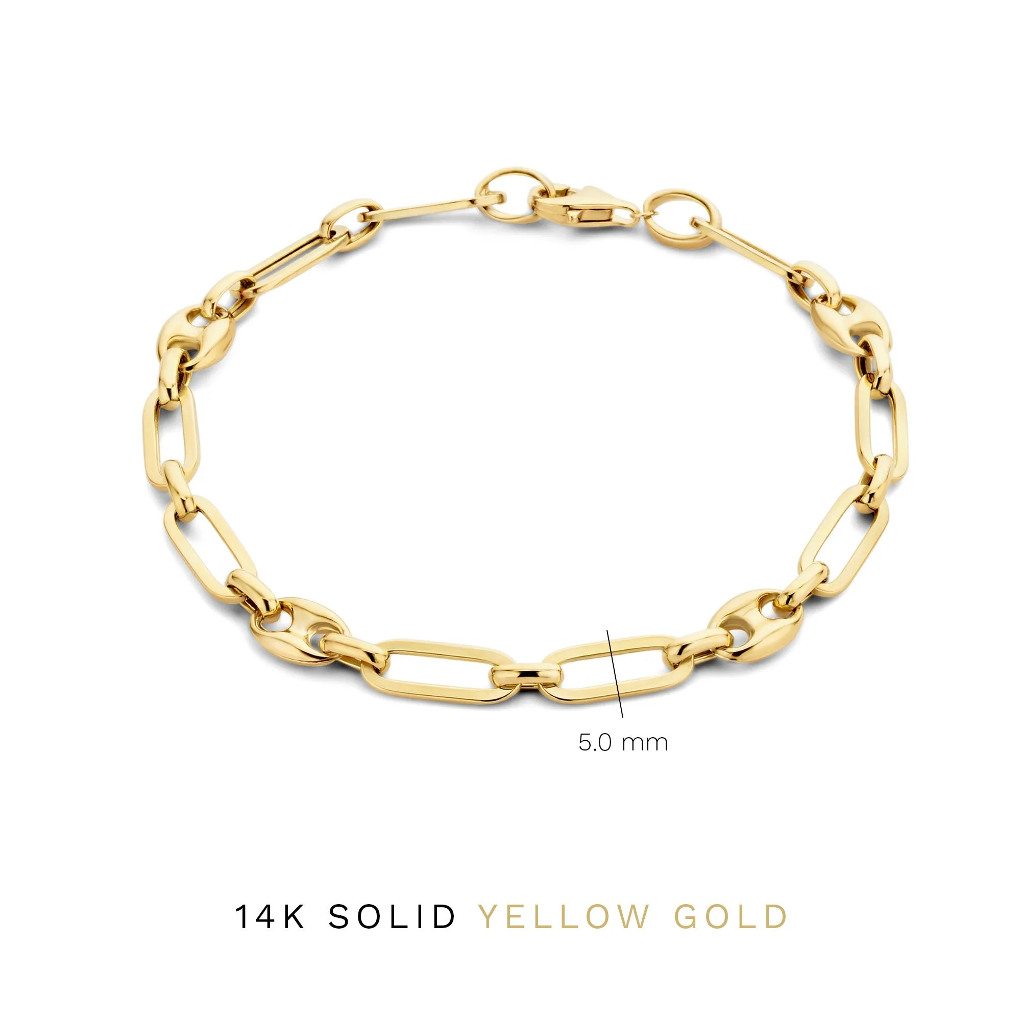 Aidee Demie 14 karat gold link bracelet