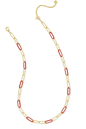 Ainsley Convertible Chain Necklace - Gold Red Enamel | Kendra Scott