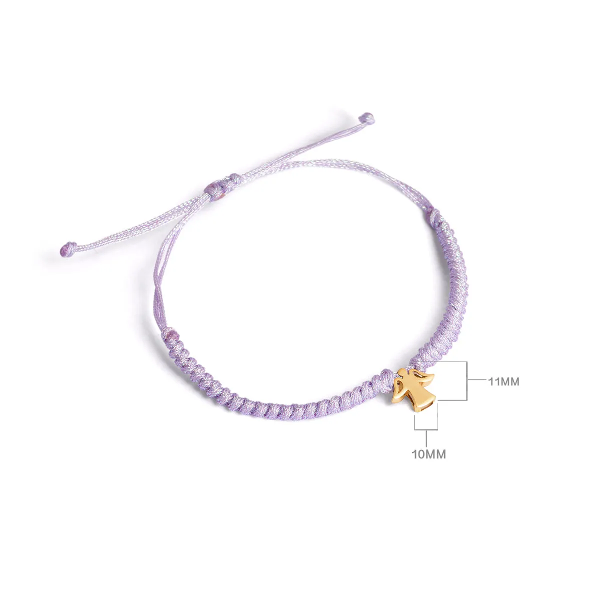 Angel Charm Braided Bracelet