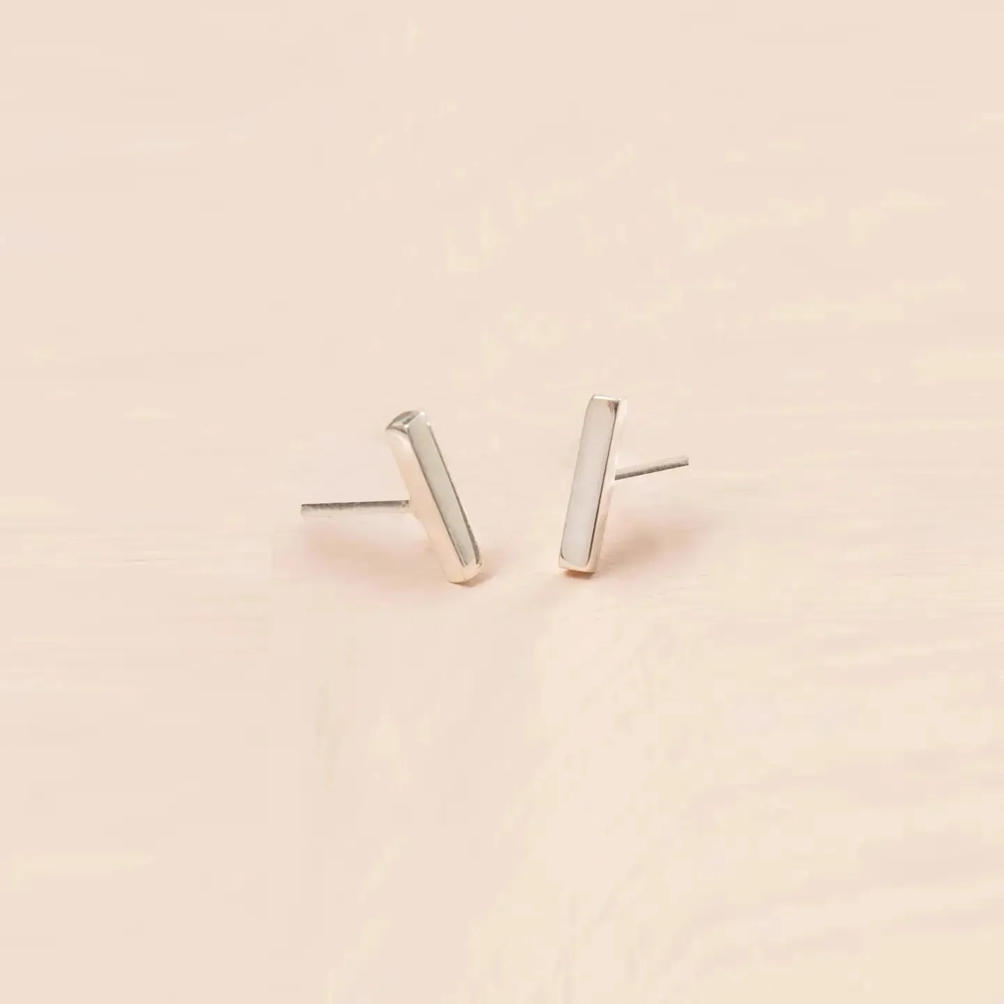 Bar Stud - Silver Plated