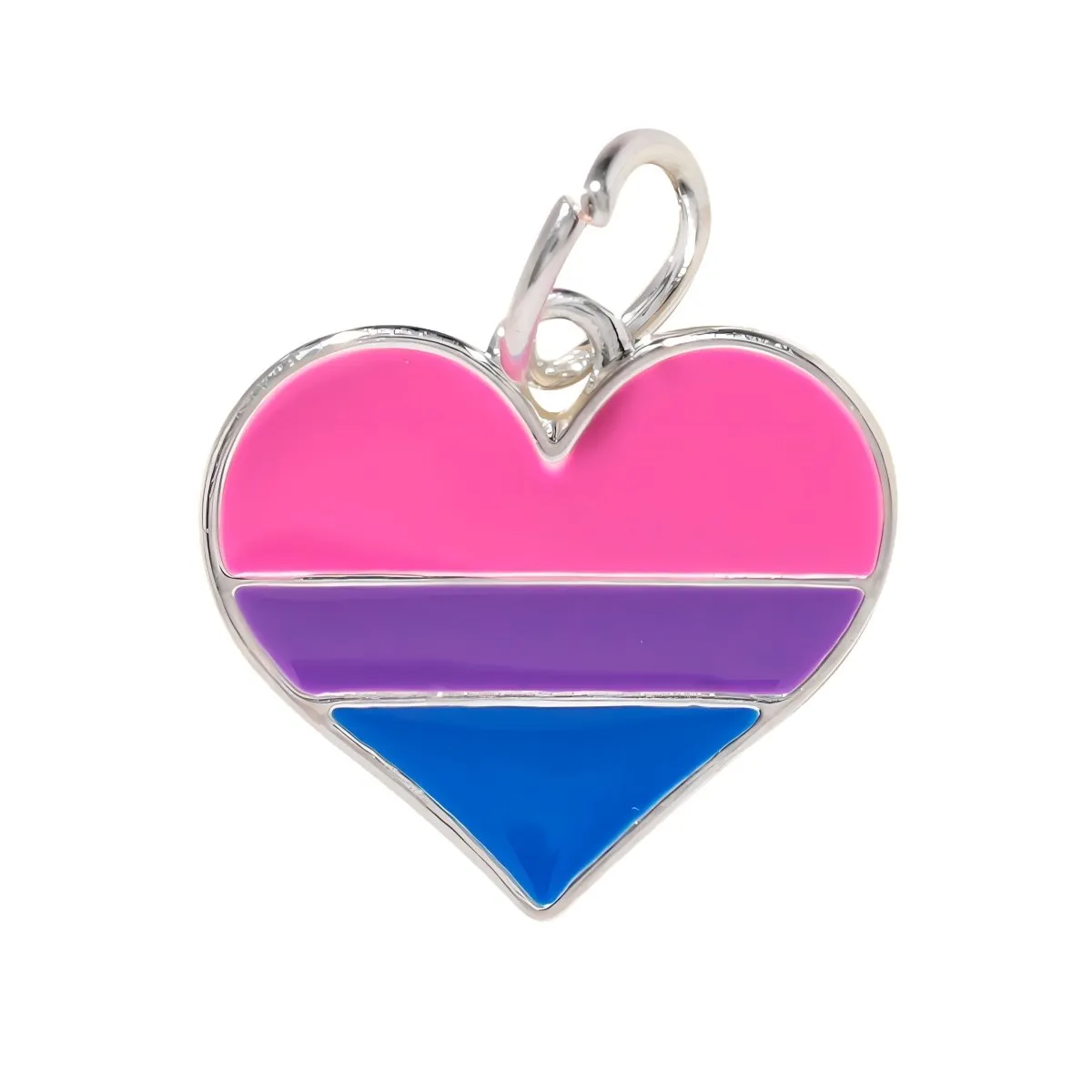 Black Cord Heart Bisexual LGBTQ Necklaces