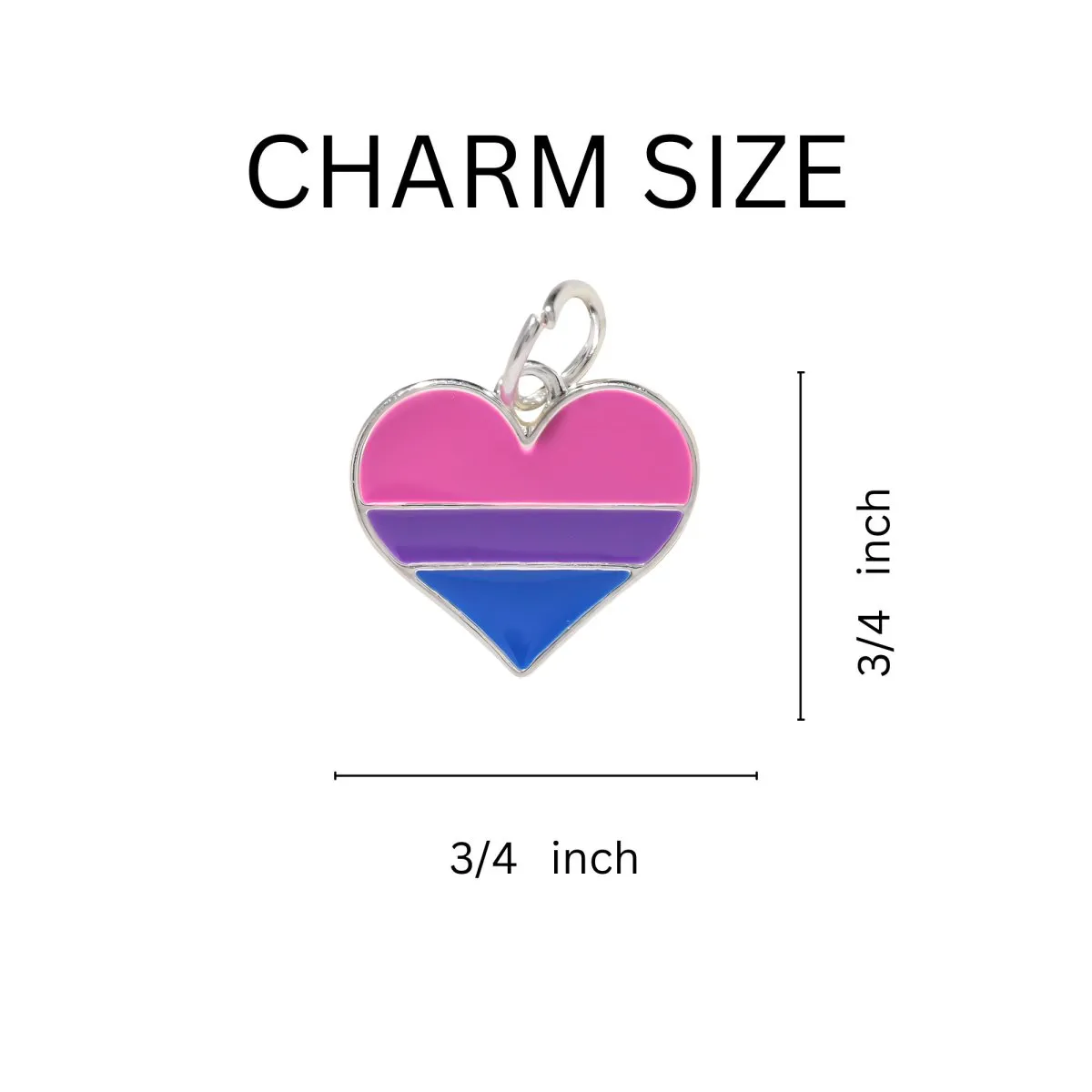 Black Cord Heart Bisexual LGBTQ Necklaces