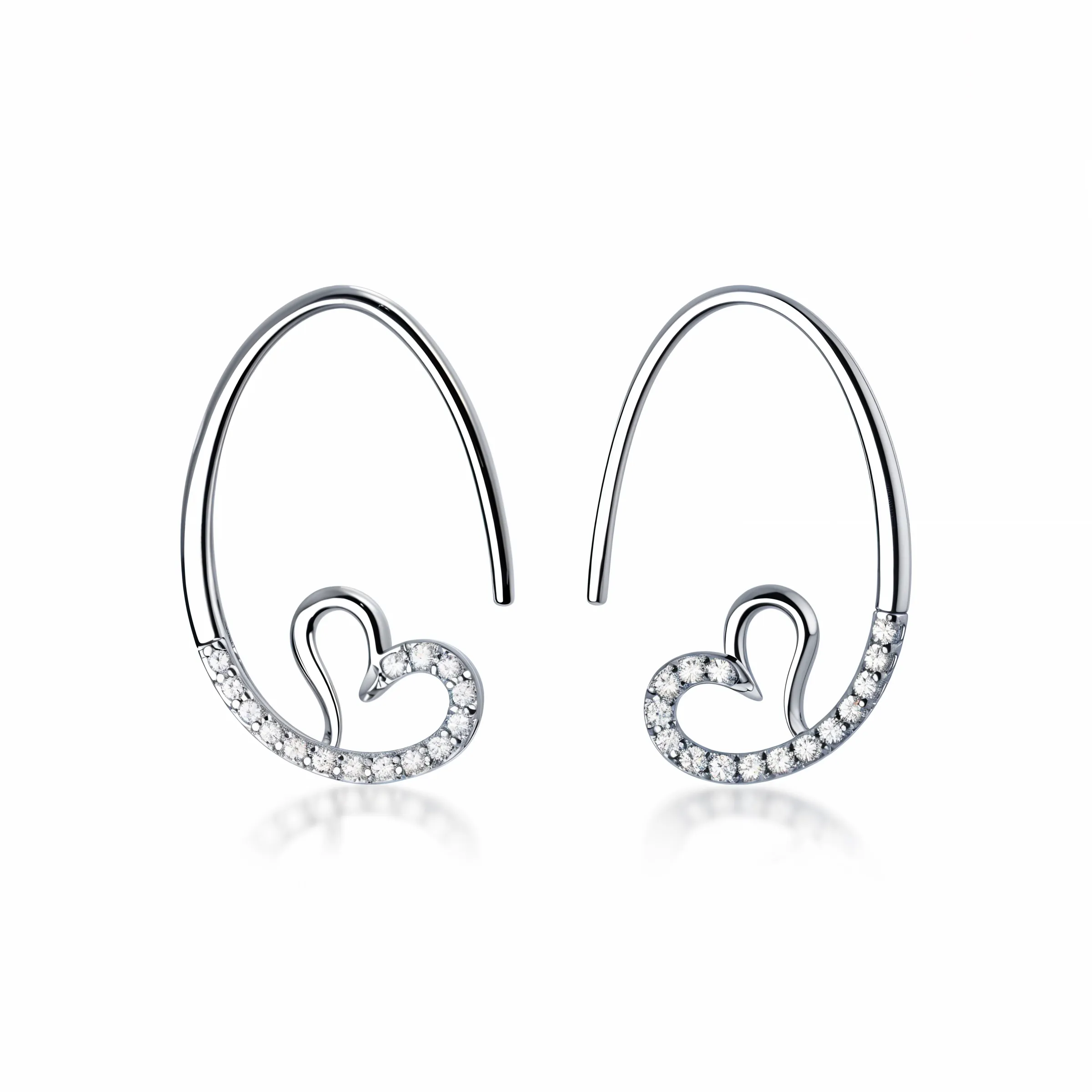 Boomerang Heart Minimal Earrings