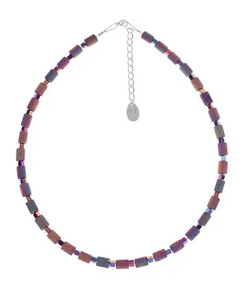 Carrie Elspeth Spectrum Lava Glimmer Glass Beaded Necklace