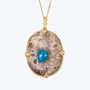 Cavansite 18k One of a Kind Necklace