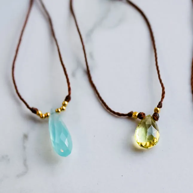 Chalcedony Minimal Necklace