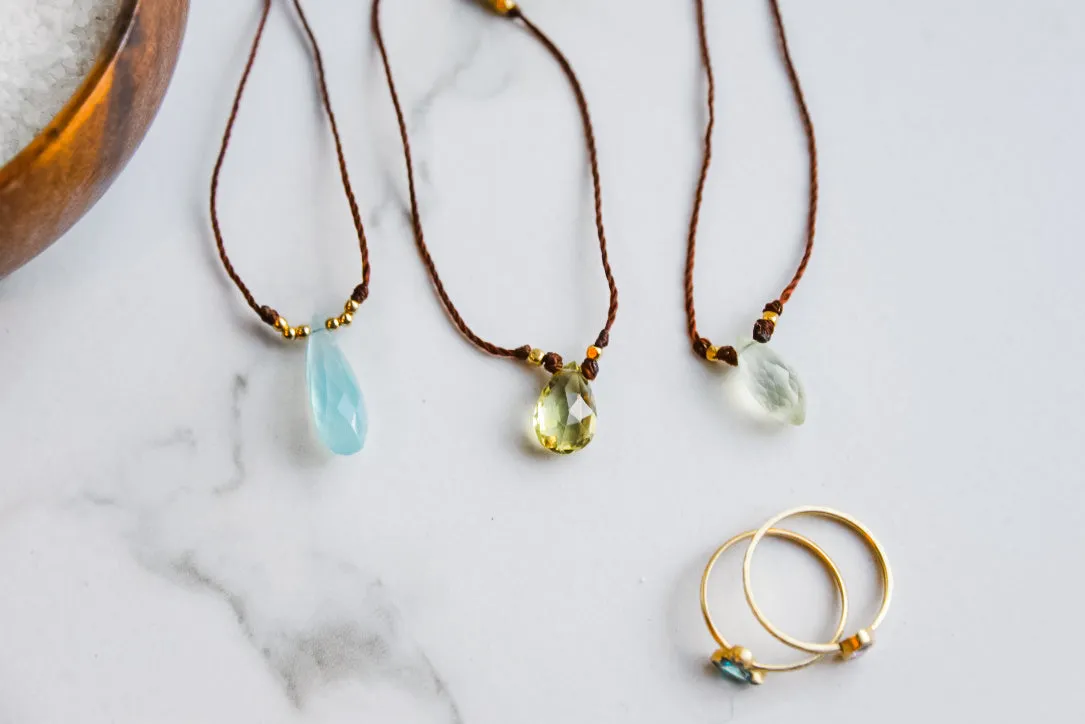 Chalcedony Minimal Necklace