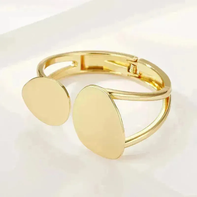 Classy Fashionable Asymmetric Alloy Spring Bracelet for Women Bracelet for Wedding Cocktail Party