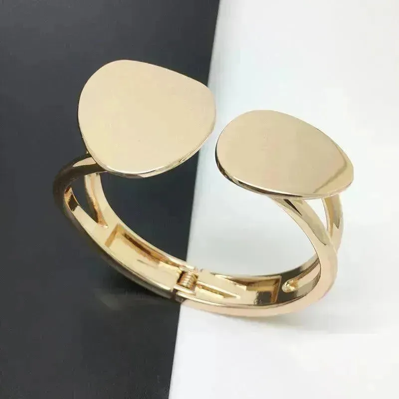 Classy Fashionable Asymmetric Alloy Spring Bracelet for Women Bracelet for Wedding Cocktail Party