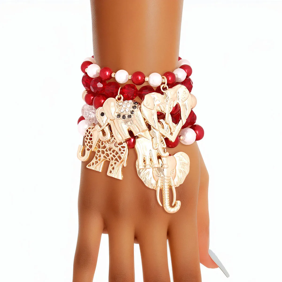 Delta Sigma Theta Sorority Inspired Elephant Bracelets|Stretch to Fit