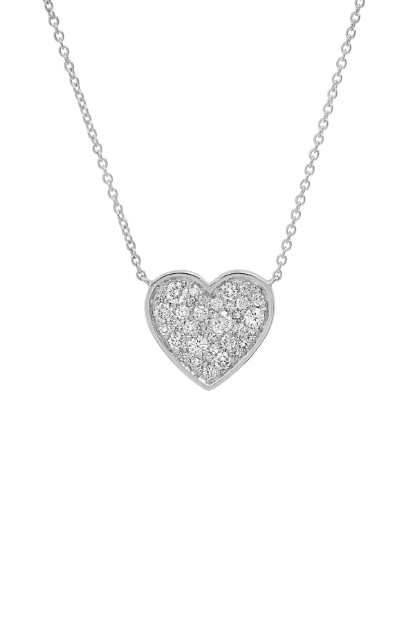 Diamond Bezel Set Heart Necklace