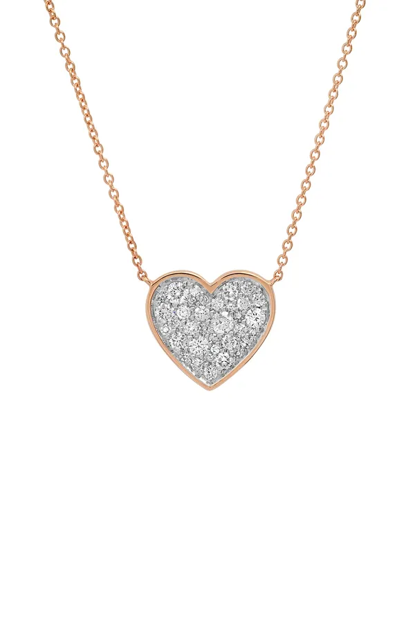 Diamond Bezel Set Heart Necklace