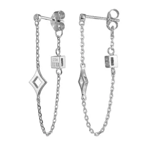 Elle Stellar Stud & Chain Earrings