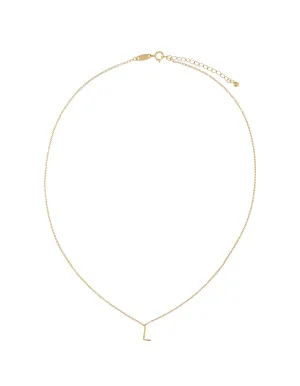 Elly Lou Timeless Initial Necklace - L- Gold