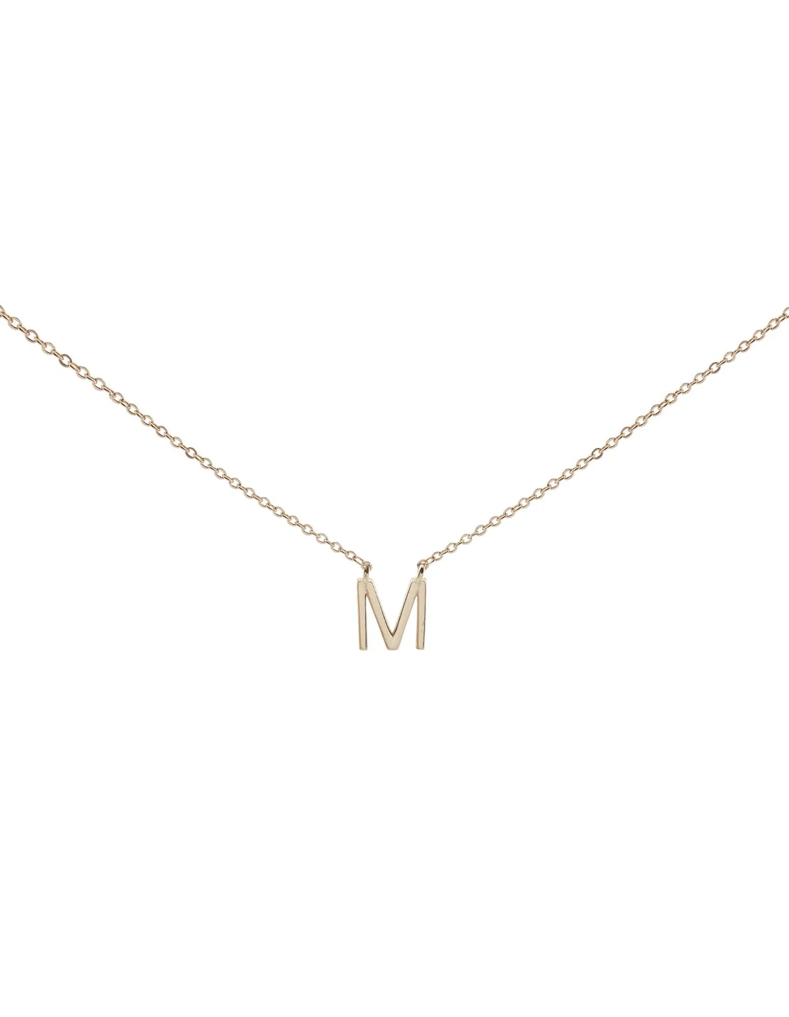 Elly Lou Timeless Initial Necklace - M- Silver