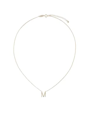 Elly Lou Timeless Initial Necklace - M- Silver