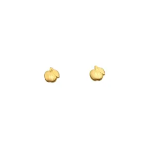 Estate Gold Apple Stud Earrings