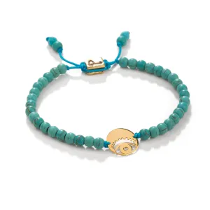 Eye and Circle Beads Bracelet