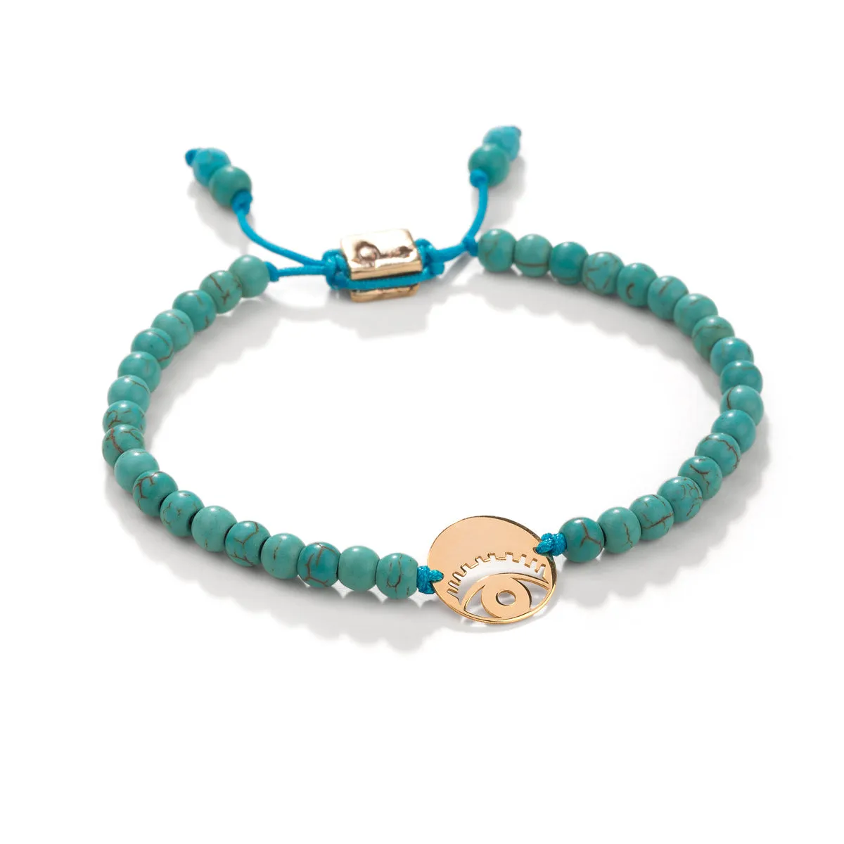 Eye and Circle Beads Bracelet