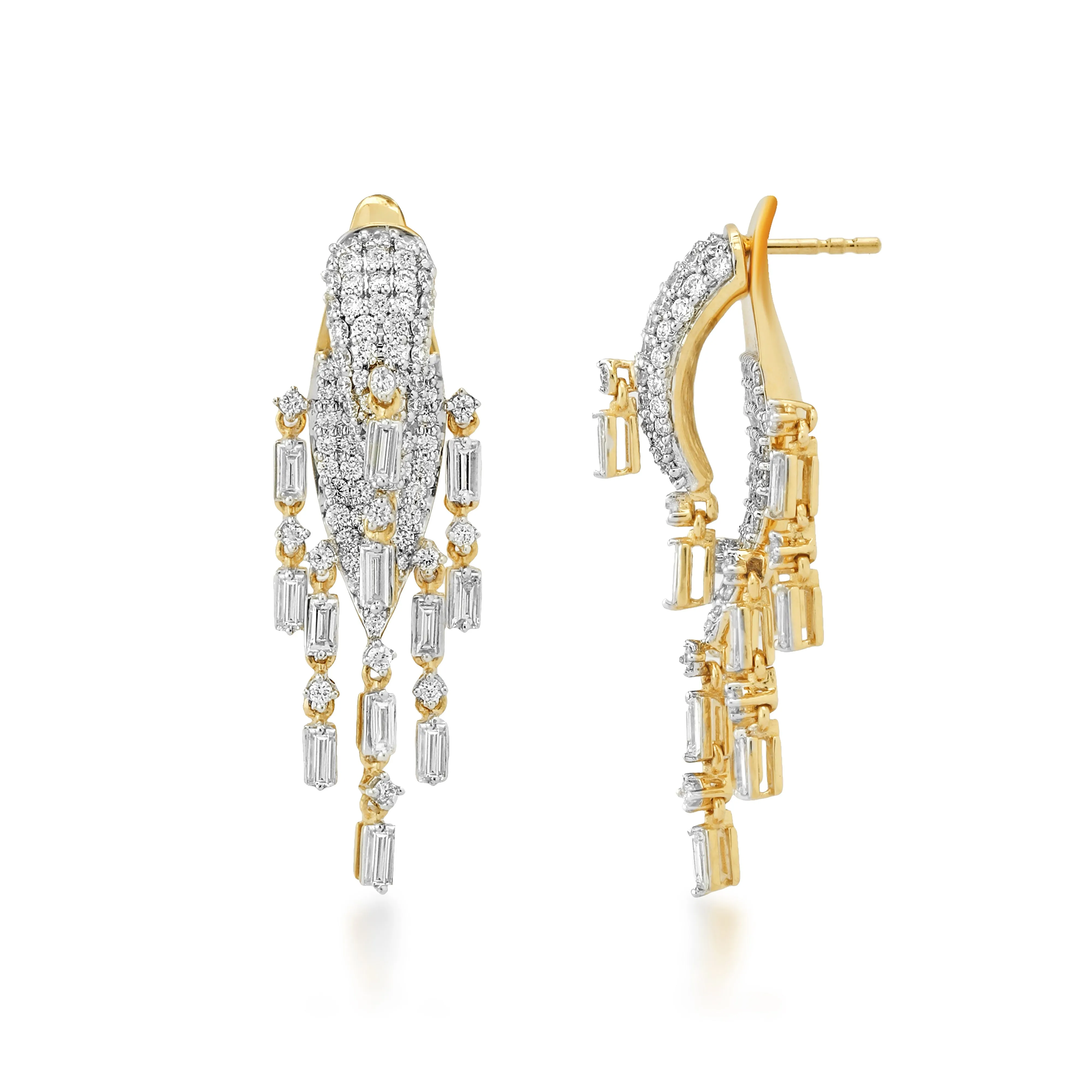 Freeflowing Glide Diamond Earrings