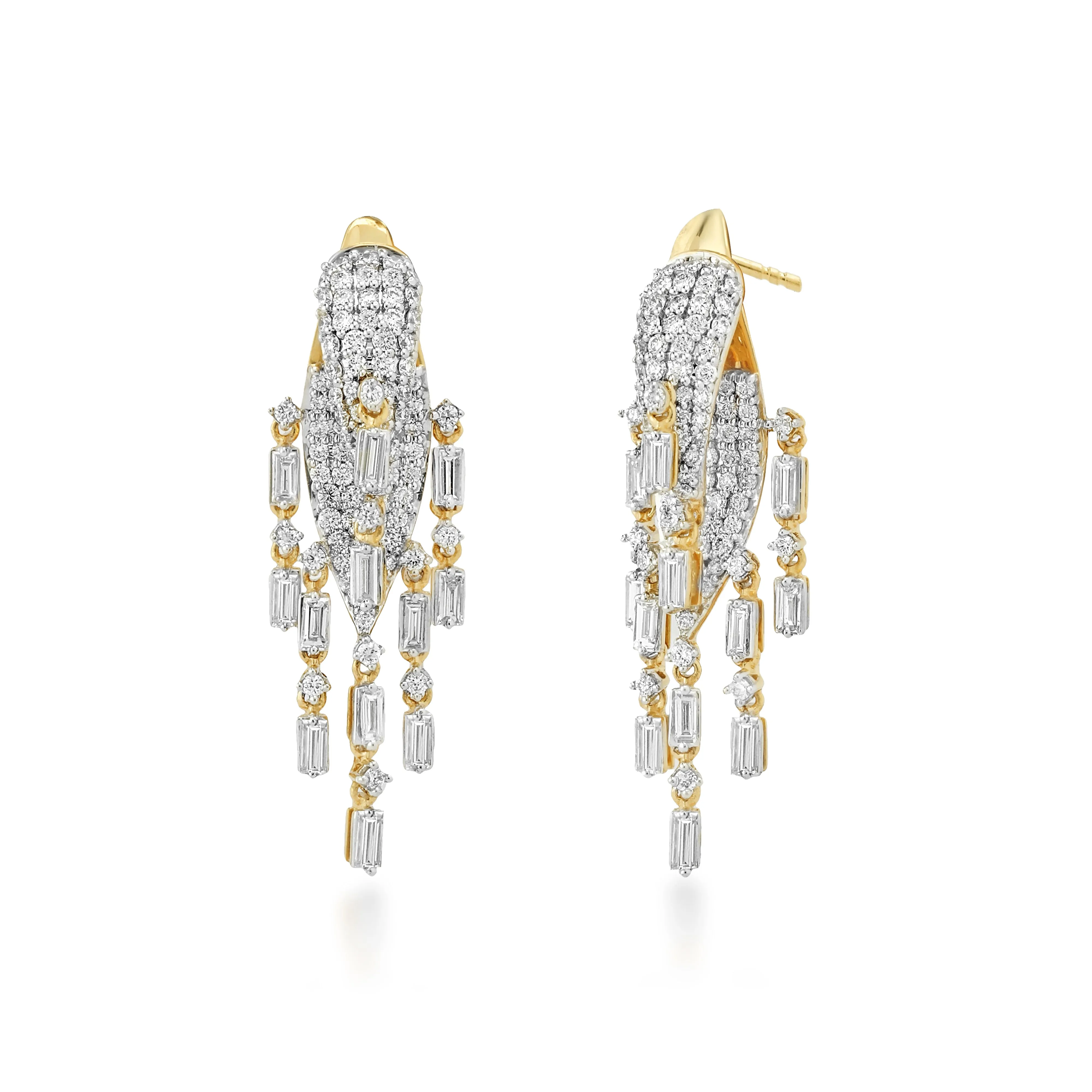 Freeflowing Glide Diamond Earrings