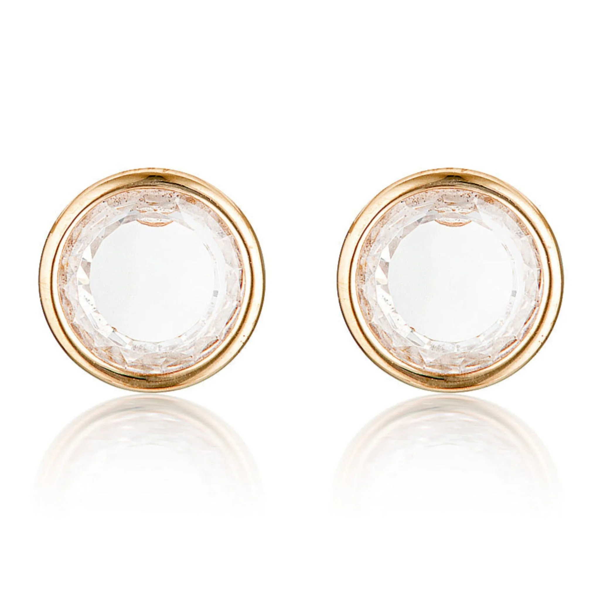 Georgini Noel Nights Sliced Stone Earrings Rose Gold