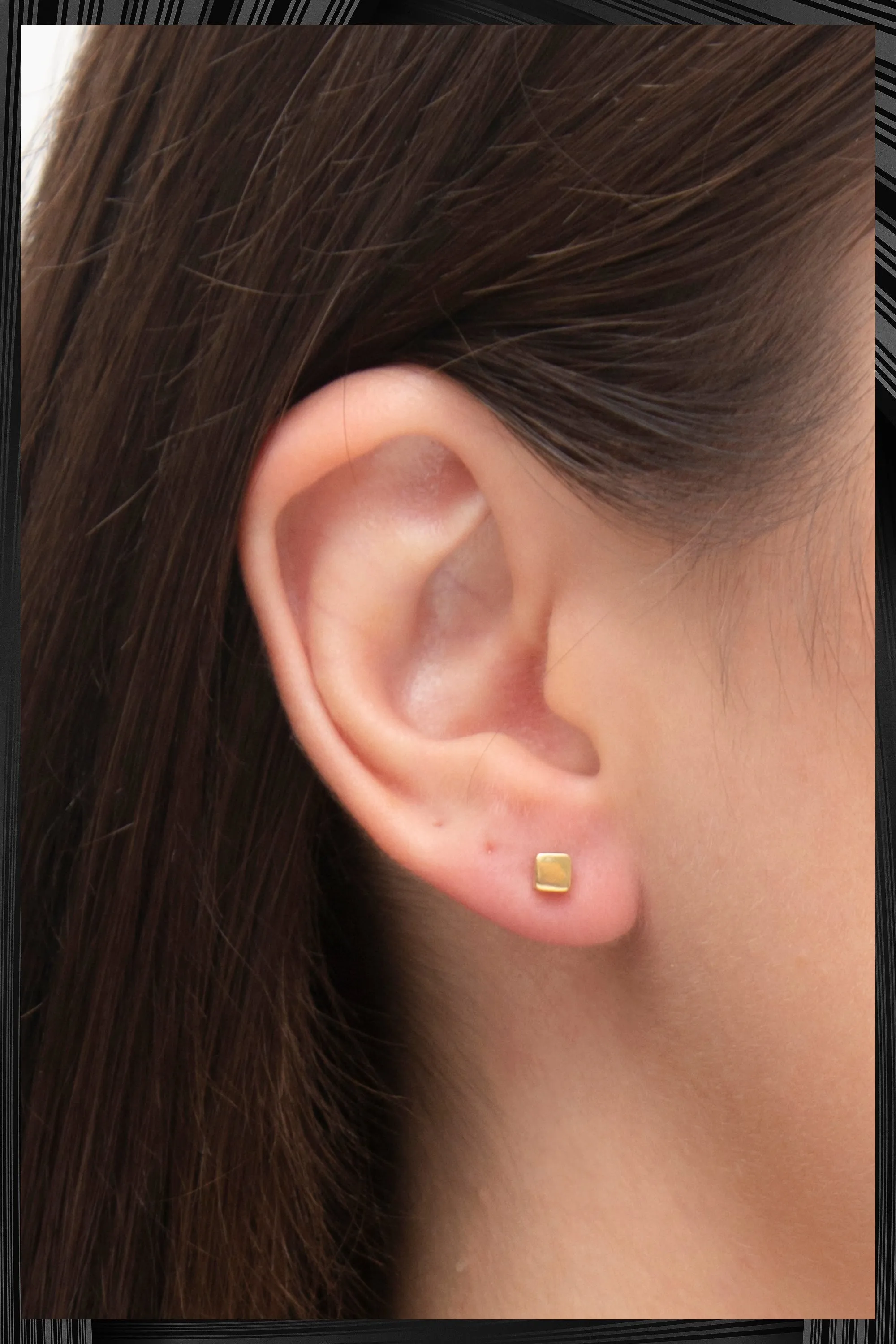 Gold Cube Earrings | Quick Shipping