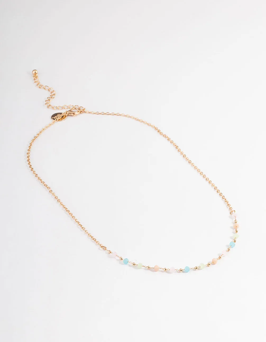 Gold Dainty Bead Necklace