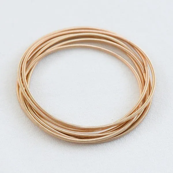 Gold Guitar String Bracelet Set