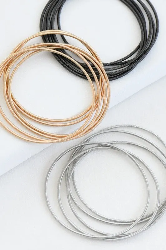 Gold Guitar String Bracelet Set