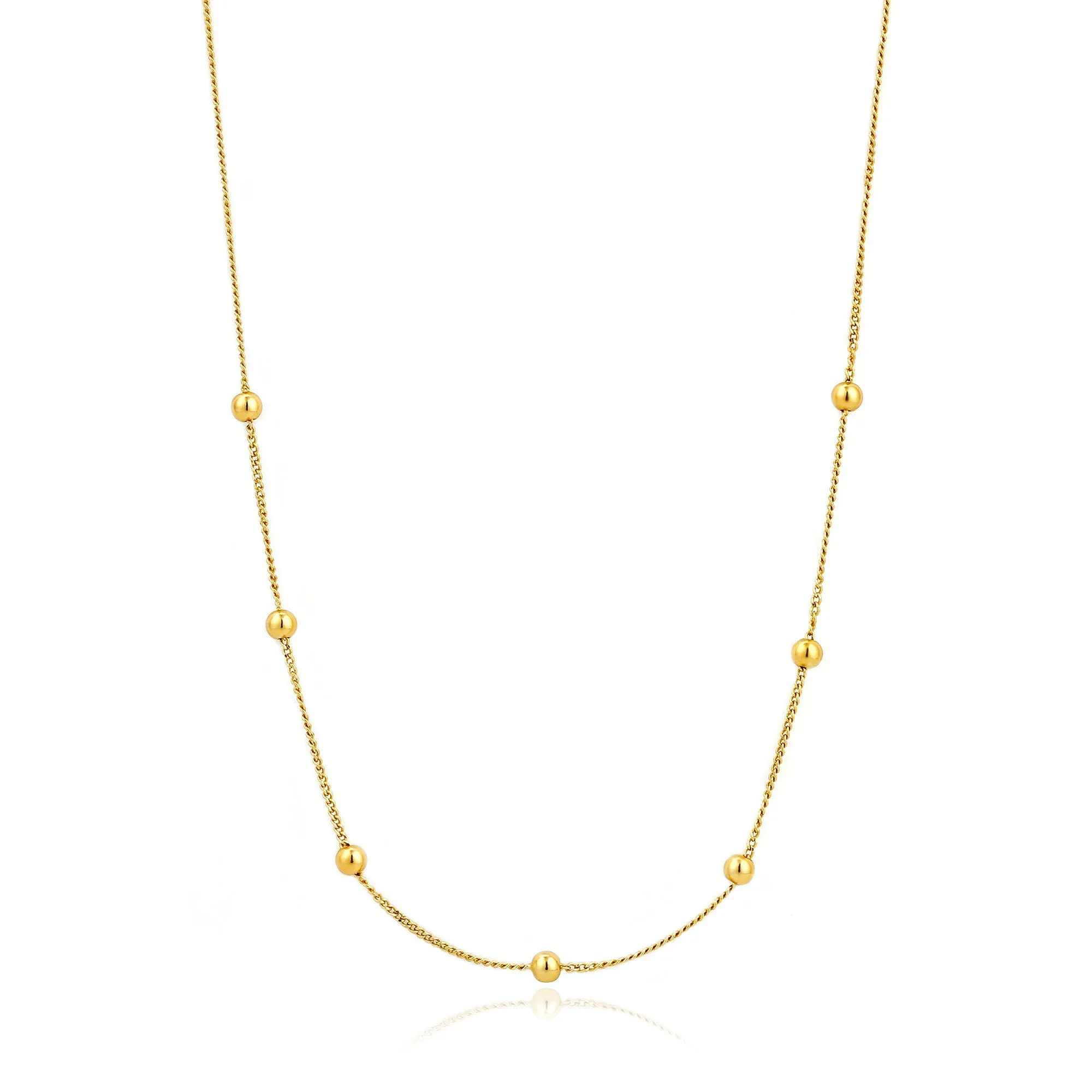 Gold Modern Beaded Necklace