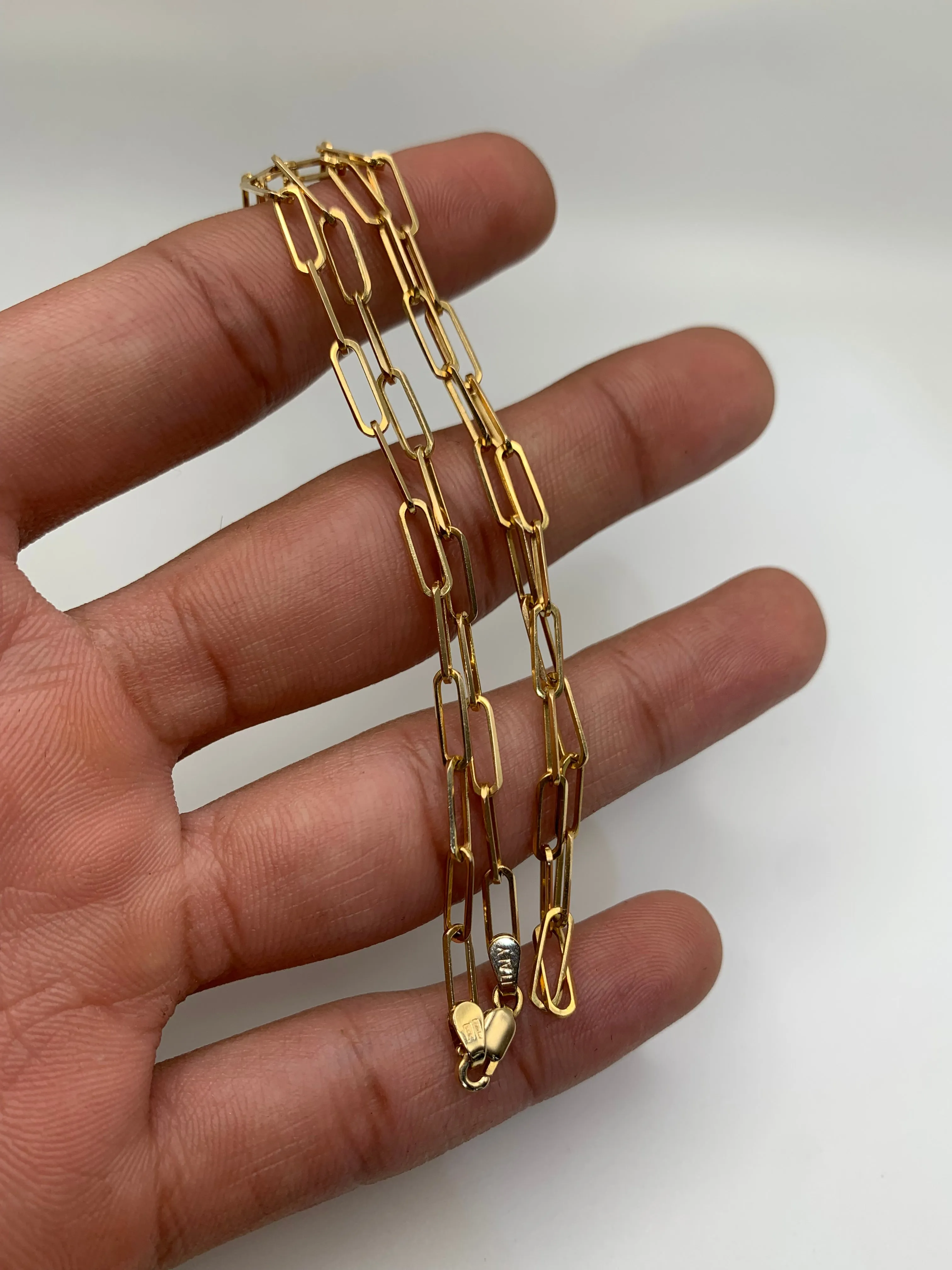 Gold Paper Clip Chain (14K 6.2g)