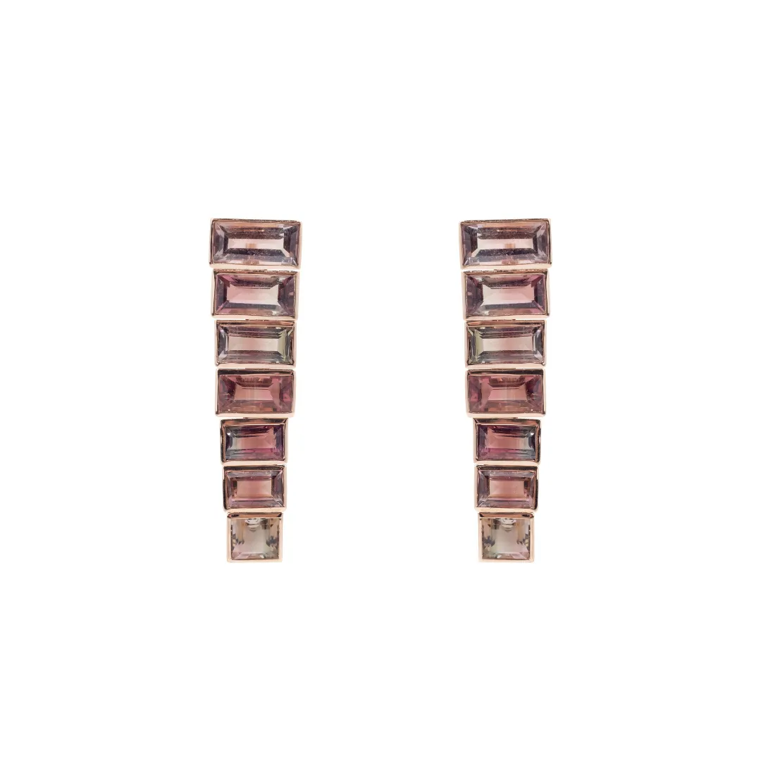 Graceful Poise Watermelon Tourmaline Earrings