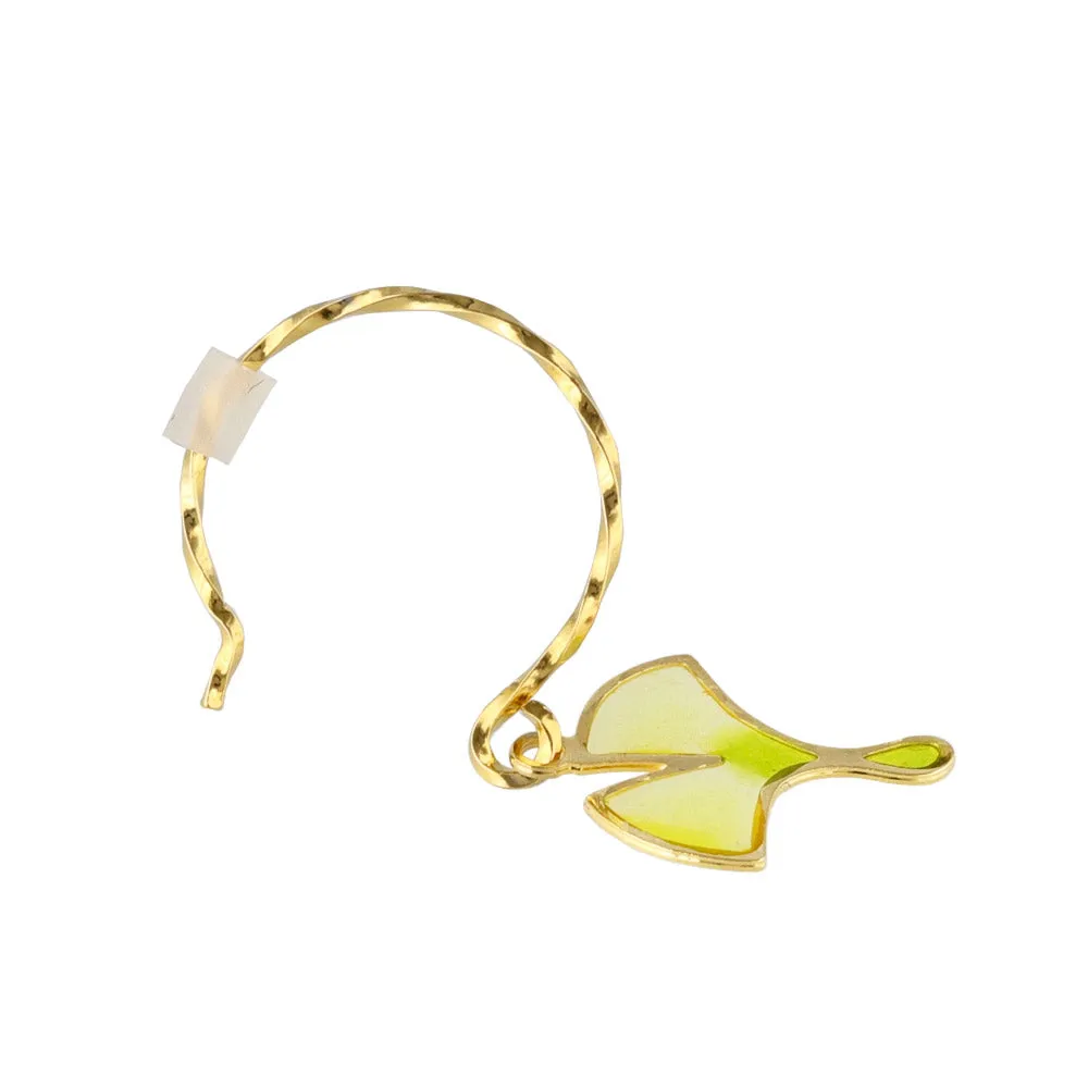 Gradient Ginkgo Leaf Earrings