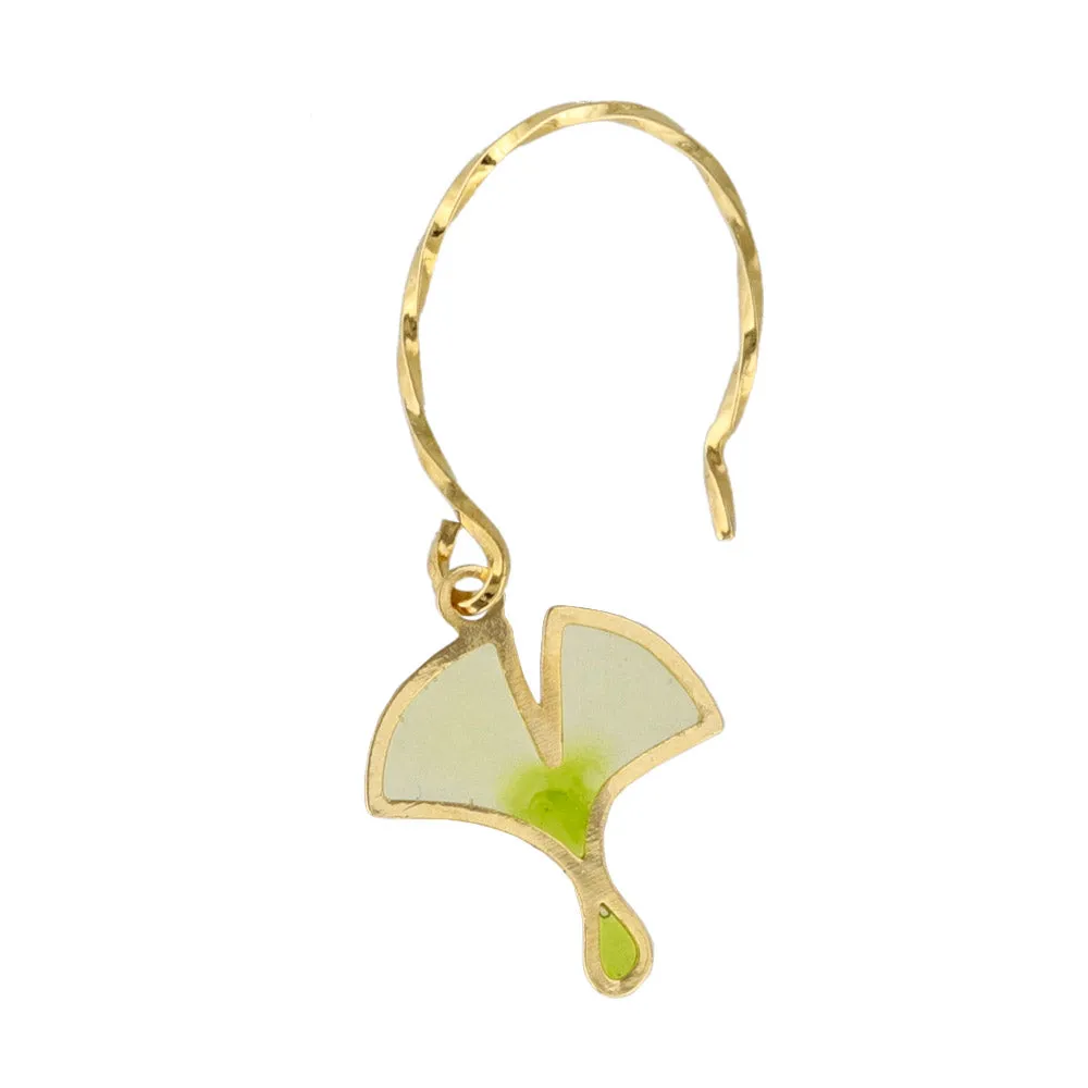 Gradient Ginkgo Leaf Earrings